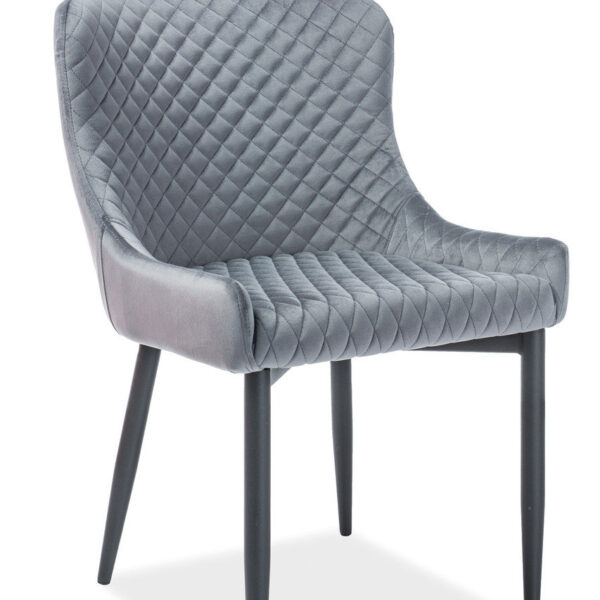 Scaun Colin B velvet gri