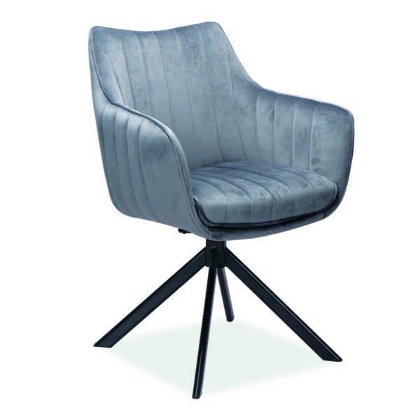 Scaun Azalia velvet gri 14