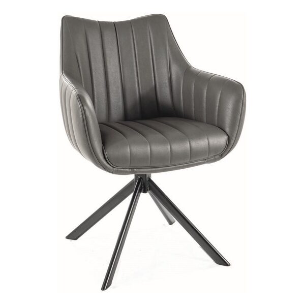 Scaun Azalia ecopiele gri 06