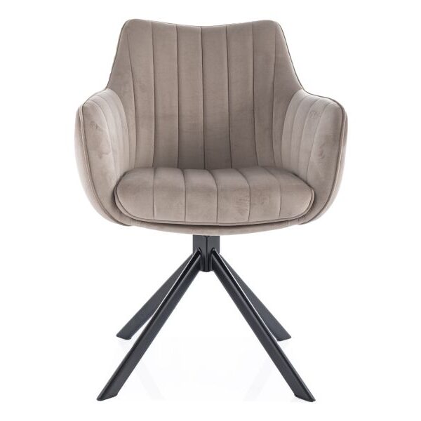 Scaun Azalia velvet bej inchis 40