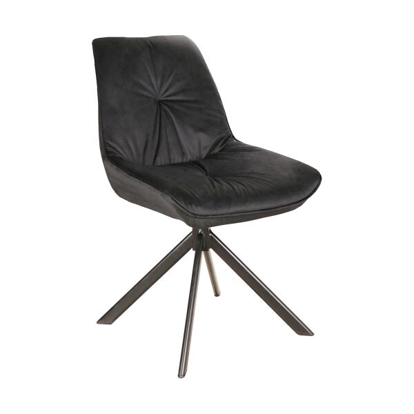 Scaun Boogie I velvet negru