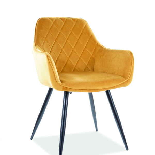 Scaun Linea velvet mustar