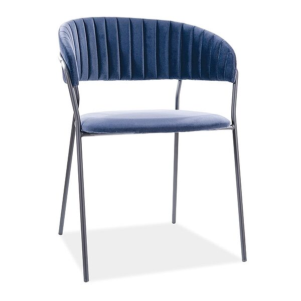 Scaun Lira B velvet albastru
