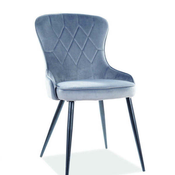 Scaun Lotus velvet gri