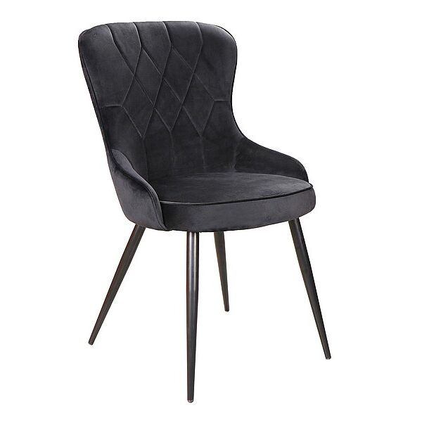 Scaun Lotus velvet Negru