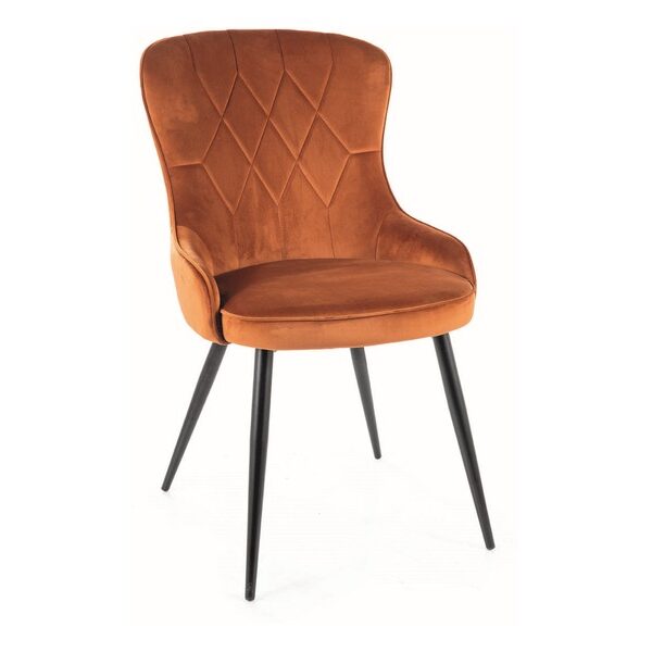 Scaun Lotus velvet caramiziu