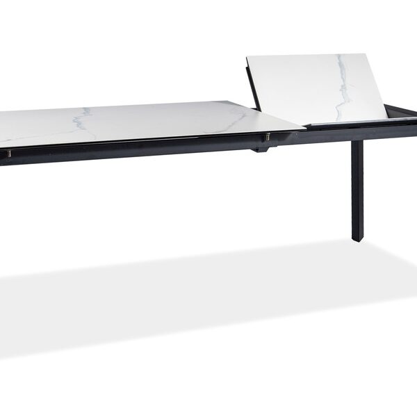 Masa Metropol Ceramic Alb/Negru efect marmur 120/180x80
