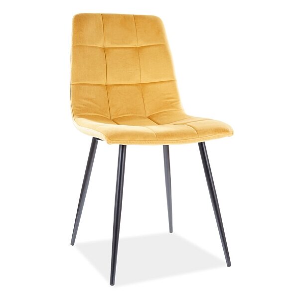 Scaun Mila velvet mustar