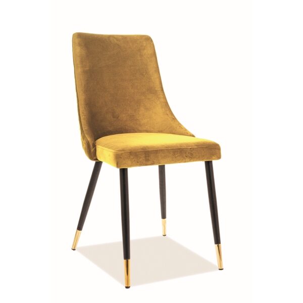 Scaun Piano velvet mustar / auriu 68